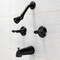 Kingston Brass Two-Handle Tub and Shower Faucet, Matte Black KB240AKL - alternate 2